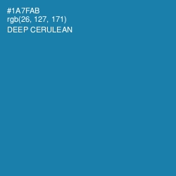 #1A7FAB - Deep Cerulean Color Image